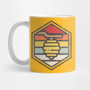 Retro Badge Beehive Light Mug